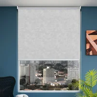 Cortina Enrollable Blackout 240x220 cm Marmol Blanco