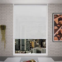 Cortina Enrollable Traslucida 100x180 cm Gris Perla
