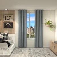 Set de 2 Cortinas Blackout Brugge 145x220cm Gris