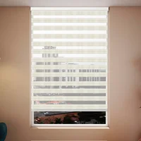 Cortina Enrollable Roller Dúo 180x180 cm Cebra Beige