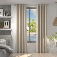Set de 2 Cortinas Traslucida Brugge 150x220 cm Beige