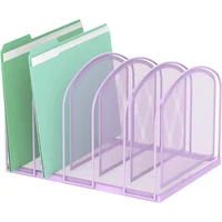 Organizador De Archivos Vertical De Metal Con Cinco Compartimentos SUPEASY