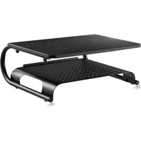 Soporte Elevador Para Monitor Suptek Con Plataforma Metálica Ventilada Y Almacenamiento
