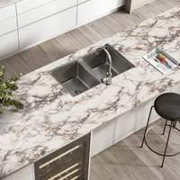 Papel Adhesivo De Mármol Decoroom Para Encimeras Color Marrón