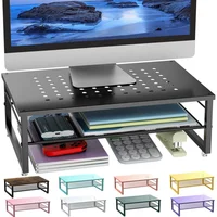 Organizador de Escritorio 2 Niveles Soporte Monitor Color Negro Gianotter