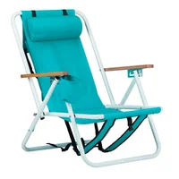 Silla de Playa Plegable para Camping con Mochila y Reposacabezas Verde