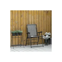 Sillón Plegable de Malla para Exterior con Estructura en Acero