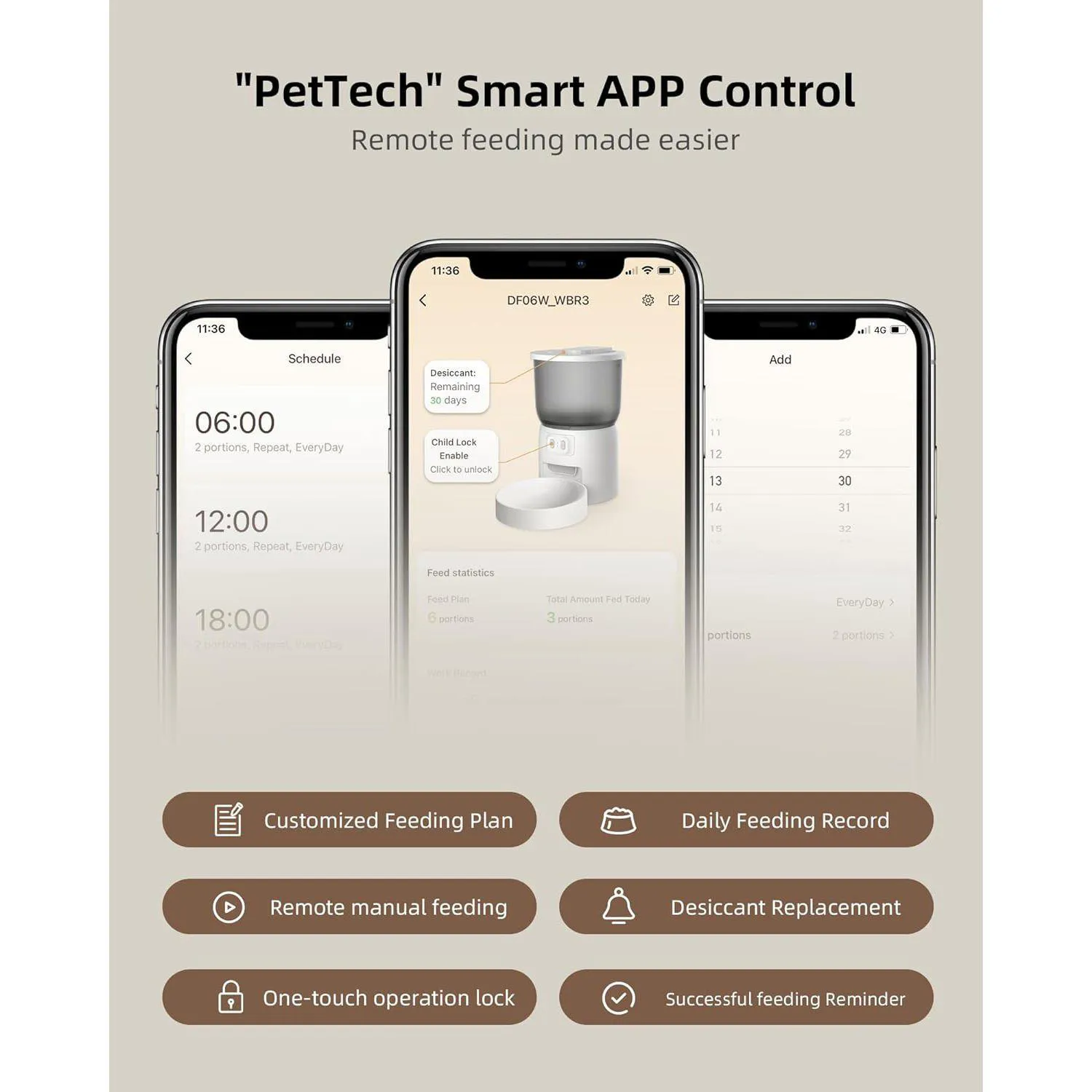 Dispensador de Comida para Gatos WiFi con App y 15 Porciones