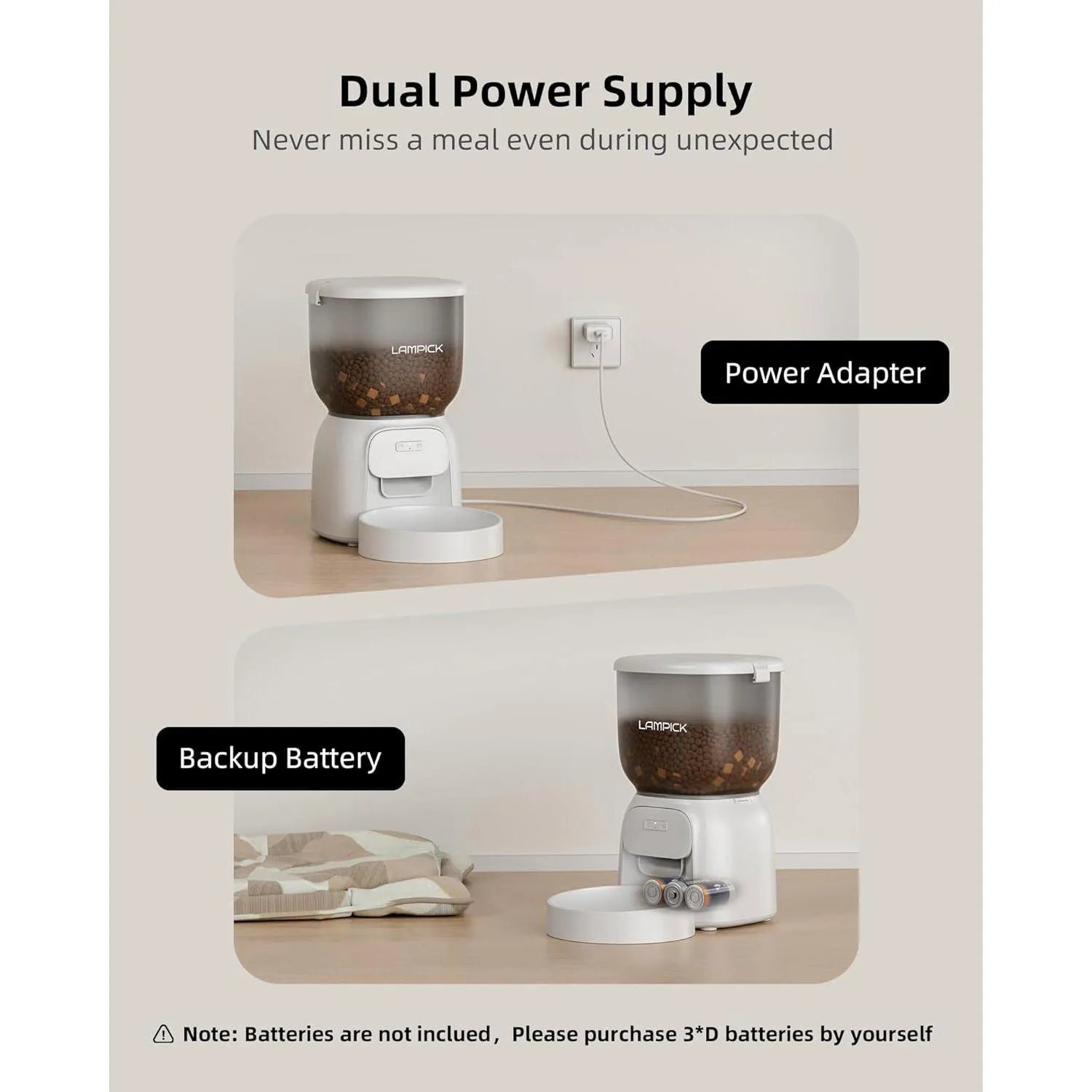 Dispensador de Comida para Gatos WiFi con App y 15 Porciones 6