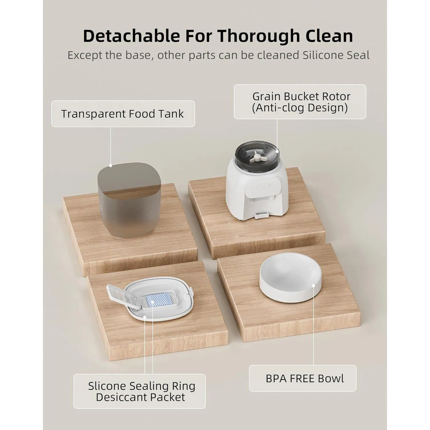 Dispensador de Comida para Gatos WiFi con App y 15 Porciones 7