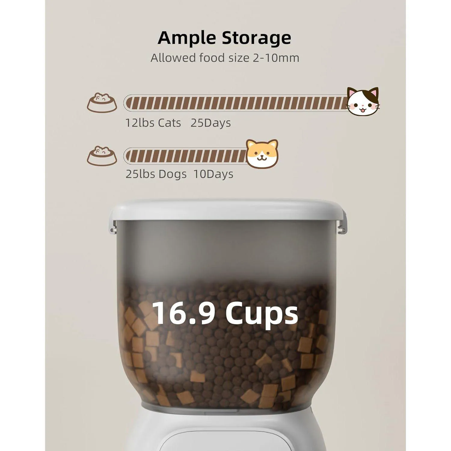Dispensador de Comida para Gatos WiFi con App y 15 Porciones 8