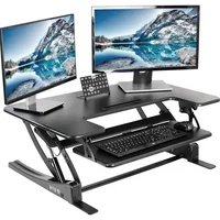 Estación De Trabajo Elevadora Ajustable Para Escritorio VIVO Color Negro