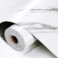 Panel De Pared De Mármol Blanco Autoadhesivo Impermeable Para Decoración