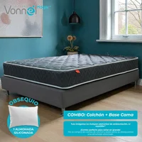 Combo Colchón Resortado Ortopedic Sencillo + Base Cama 100x190 cm