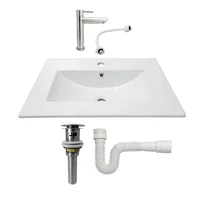 Combo Placa Lavamanos + Grifería + Sifón + Push C173