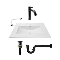 Combo Placa Lavamanos + Grifería + Sifón + Push C610