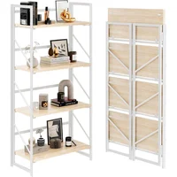 Estantería Plegable Industrial de 4 Niveles Sin Montaje para Almacenamiento