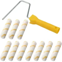 Kit de Mini Rodillos de Pintura de 15 cm para Acabado Preciso
