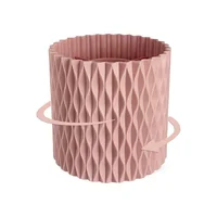 Portalápices Giratorio De Escritorio Con Cinco Compartimentos Color Rosa