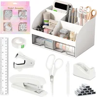 Juego De Accesorios De Escritorio Con Organizador Y Herramientas De Oficina