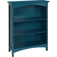 Estantería Moderna de 3 Niveles con Soportes Arqueados Azul