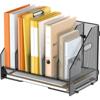 Organizador De Archivos De Escritorio Con Cinco Compartimentos Y Bandeja Para Cartas