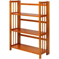 Estantería Plegable de 3 Estantes en Madera para Almacenamiento Funcional