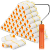 50 Mini Rodillos de Pintura de Microfibra para Acabados Uniformes y Retoques Precisos
