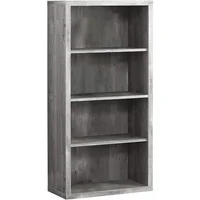 Estantería Resistente de 4 Niveles con Estantes Ajustables y Acabado Gris