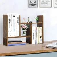 Organizador De Escritorio Ajustable JM Deco Con Estantes De Madera