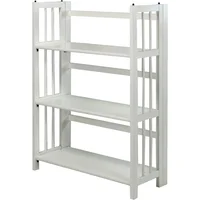 Estantería Apilable y Plegable de 3 Estantes en Madera Blanca para Organización