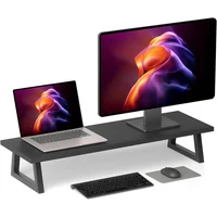 Soporte Doble para Monitores 31.5 Pulgadas en Madera y Acero Teamix