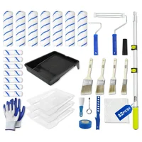 Kit de Rodillos de Pintura de 32 Piezas con Poste Extensible
