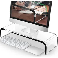 Soporte Monitor Acrilico Gran Riser Escritorio 20 Cm