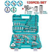 Juego de Herramientas Combinadas  Llaves 135 Piezas Total Tools