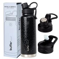 Termo Botella Termica 1.2 Lt Buffer Acero Inoxidable + Tapas