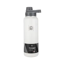 Termo Snow 1180 ml Tapa Pitillo Térmico de Acero Inoxidable 18/8, para Uso Alimentario, Conserva la Temperatura por Horas (Caliente 6 Horas/Frío 6 Horas) Doble Pared Aislada al Vacío, Libre de BPA