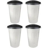 Set X4 Caneca 70 Litros Hermética Con Tapa Click Resistente