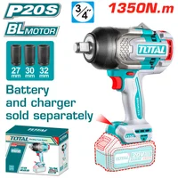 Llave de Impacto 20V 1350nm Alta Durabilidad  Total Tools