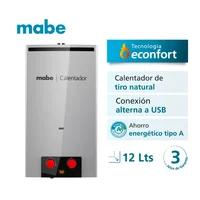Calentador de Tiro Natural 12 Litros Silver Cim12c2nsna Mabe