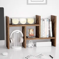 Organizador De Escritorio Ajustable De Madera Para Oficina Y Hogar