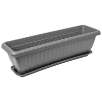 Matera Rectangular Con Plato 45 Cm Para Jardín Y Hogar