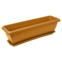 Matera Rectangular Con Plato 45 Cm Para Jardín Y Hogar