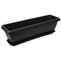 Matera Rectangular Con Plato 45 Cm Para Jardín Y Hogar