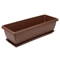 Matera Rectangular Con Plato 55 Cm Para Jardín Y Hogar