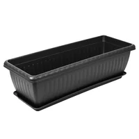 Matera Rectangular Con Plato 55 Cm Para Jardín Y Hogar