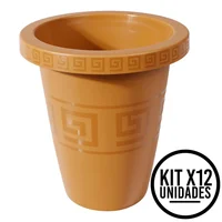 Set X12 Matera Redonda 4.5L Elegante Jardín Espacios Modernos