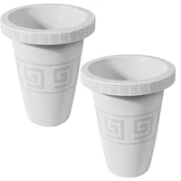 Set X2 Matera Alta Redonda 19.5L Para Plantas Grandes Jardín