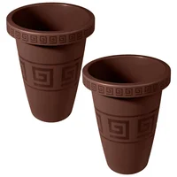 Set X2 Matera Alta Redonda 19.5L Para Plantas Grandes Jardín