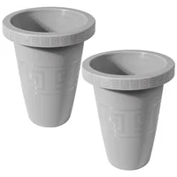 Set X2 Matera Alta Redonda 19.5L Para Plantas Grandes Jardín